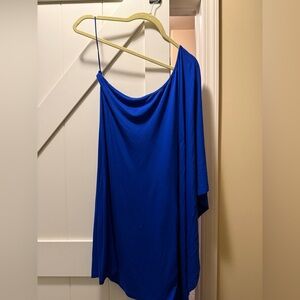 Express Cobalt Blue One-Shoulder Dress